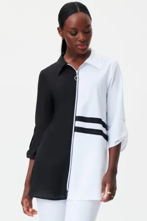 Joseph Ribkoff White/ Black Tunic Style 232185