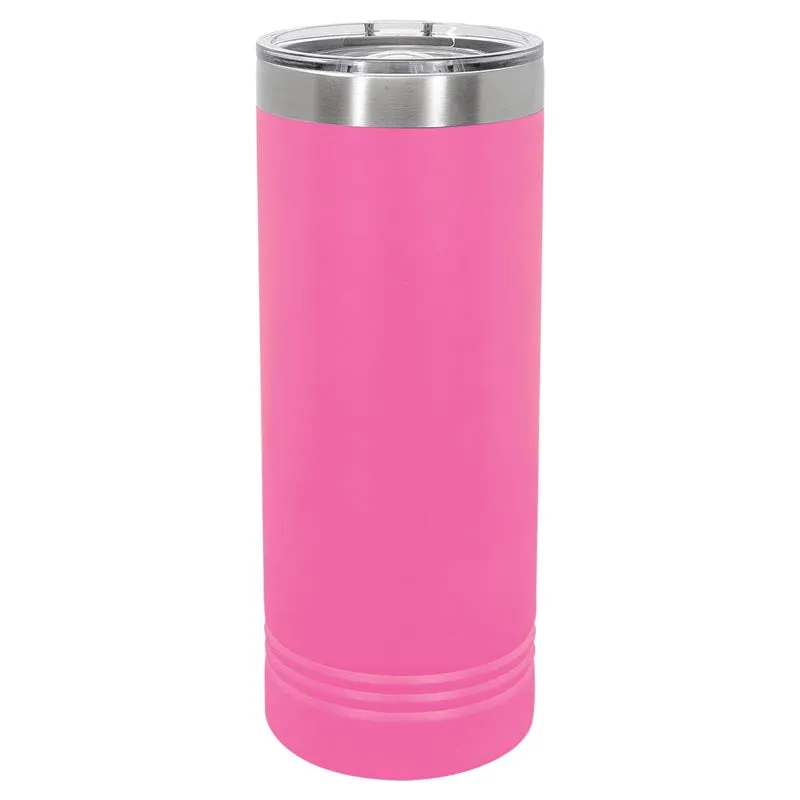 22 oz Skinny Stainless Steel Insulated SureGrip Tumblers, Blank, Polar Camel Lid