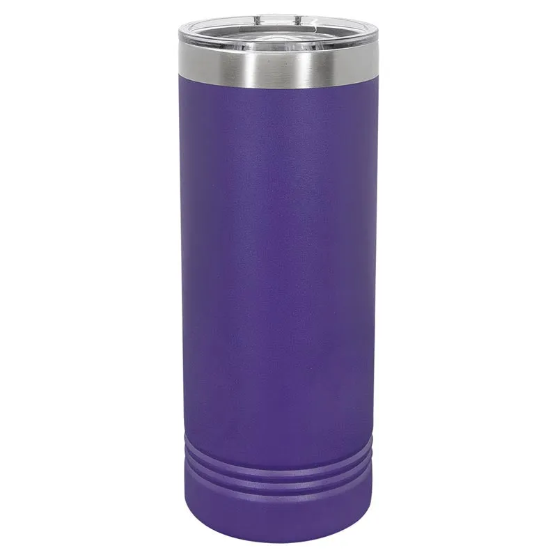 22 oz Skinny Stainless Steel Insulated SureGrip Tumblers, Blank, Polar Camel Lid