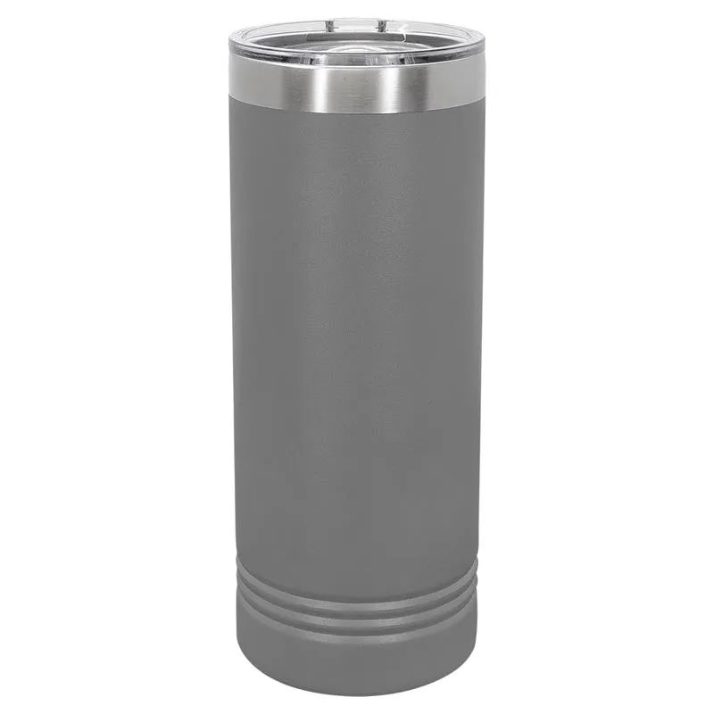 22 oz Skinny Stainless Steel Insulated SureGrip Tumblers, Blank, Polar Camel Lid