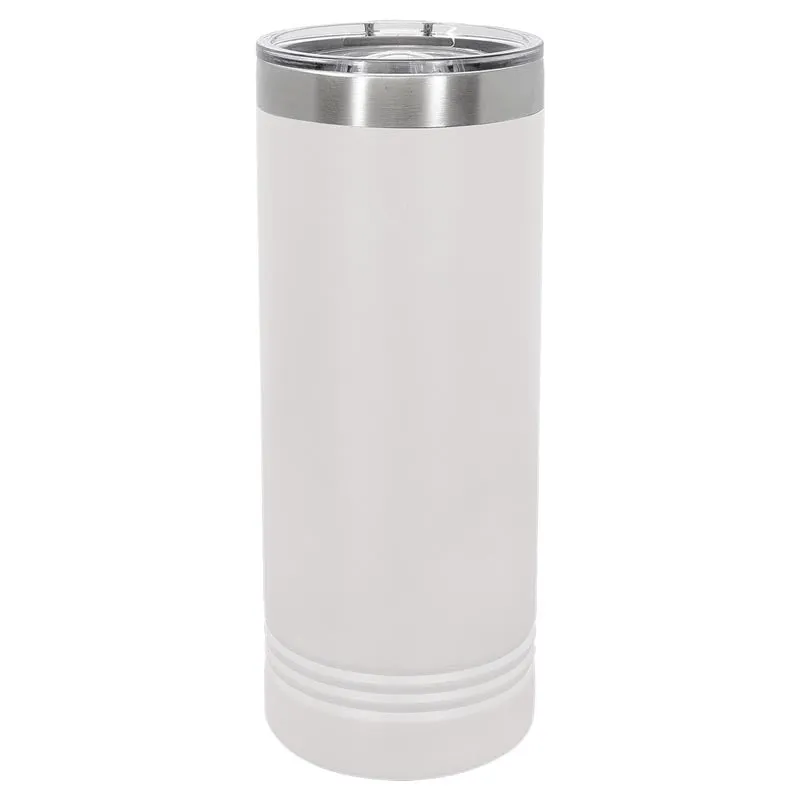 22 oz Skinny Stainless Steel Insulated SureGrip Tumblers, Blank, Polar Camel Lid