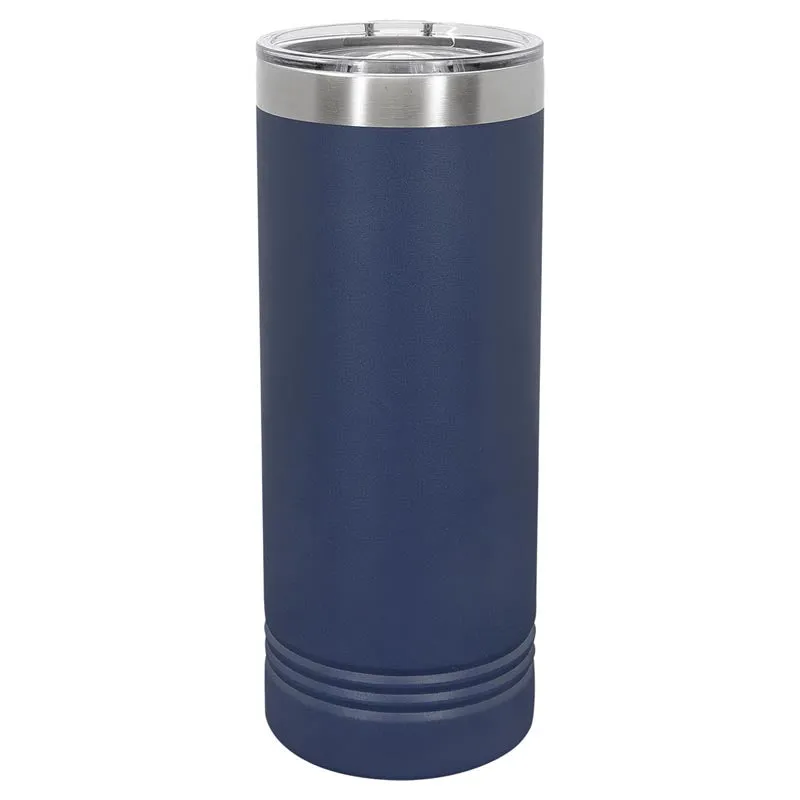 22 oz Skinny Stainless Steel Insulated SureGrip Tumblers, Blank, Polar Camel Lid