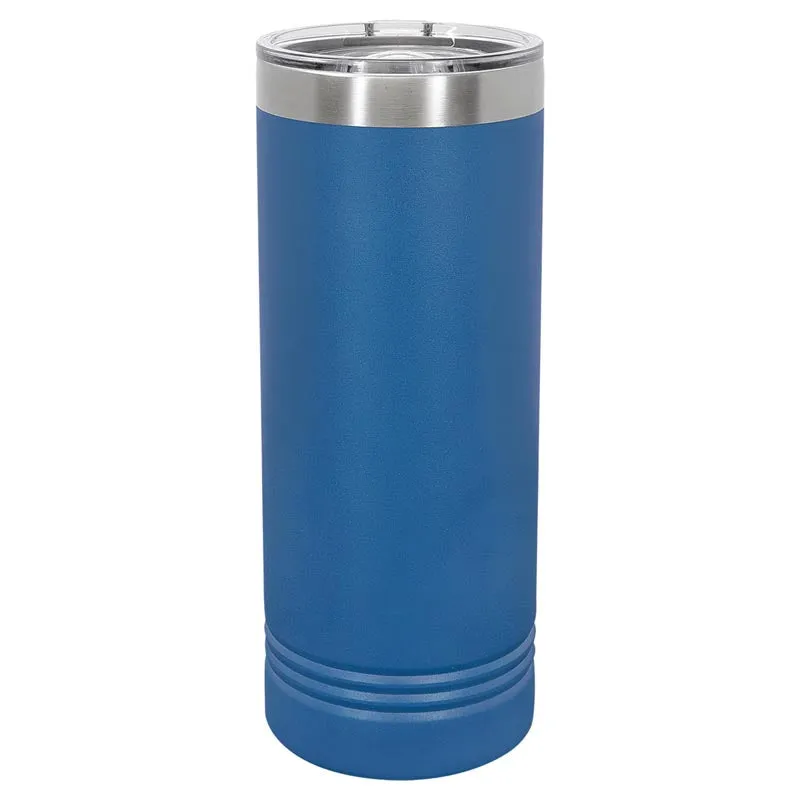 22 oz Skinny Stainless Steel Insulated SureGrip Tumblers, Blank, Polar Camel Lid