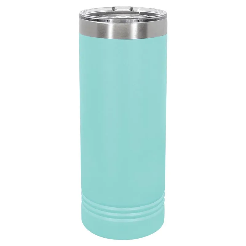 22 oz Skinny Stainless Steel Insulated SureGrip Tumblers, Blank, Polar Camel Lid