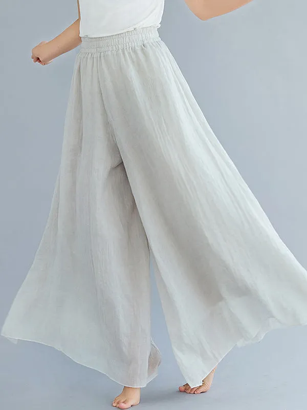 8 Colors Linen Super Loose Wide-Leg Casual Pants