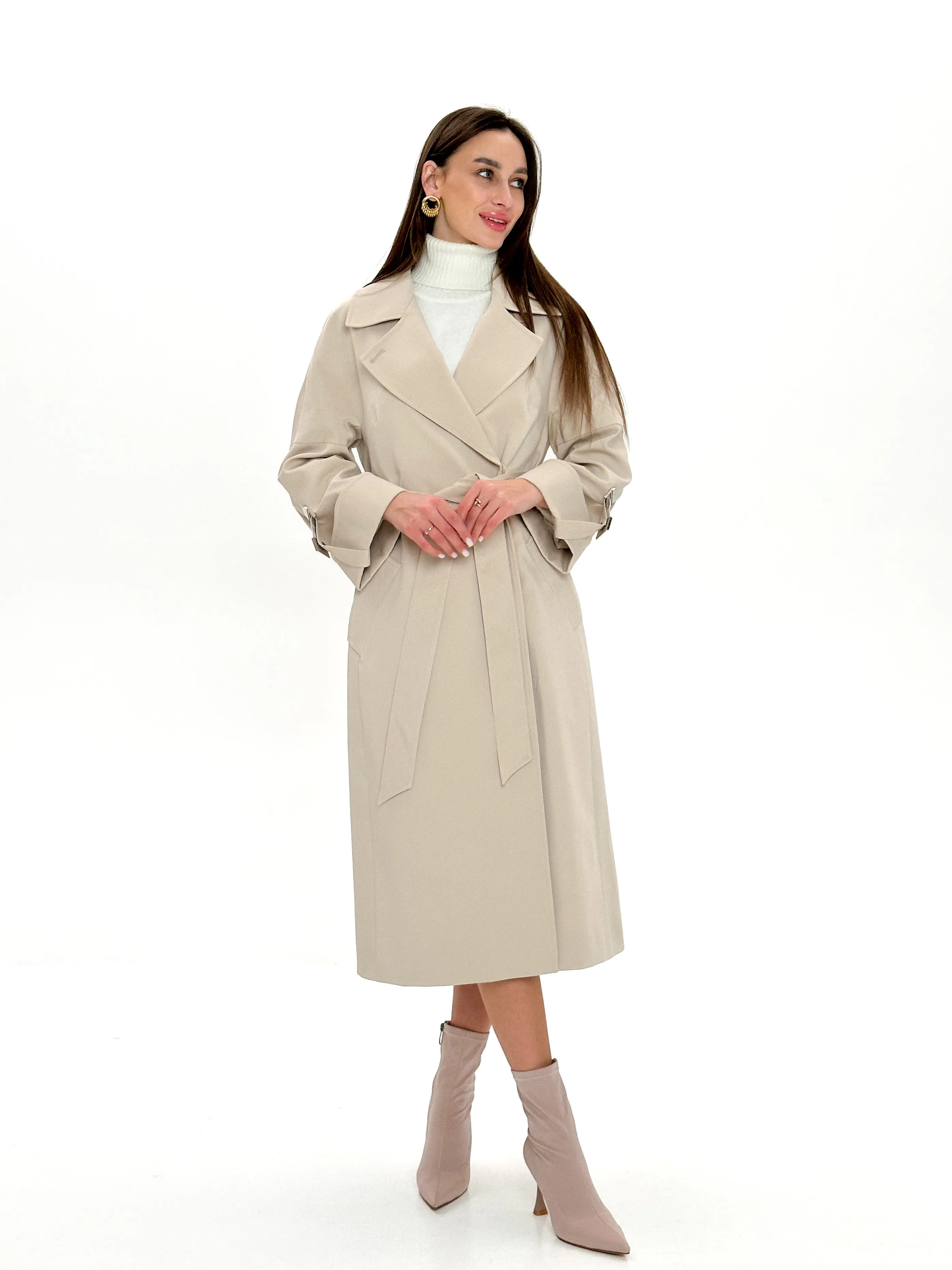 Aire Trench Coat in Beige