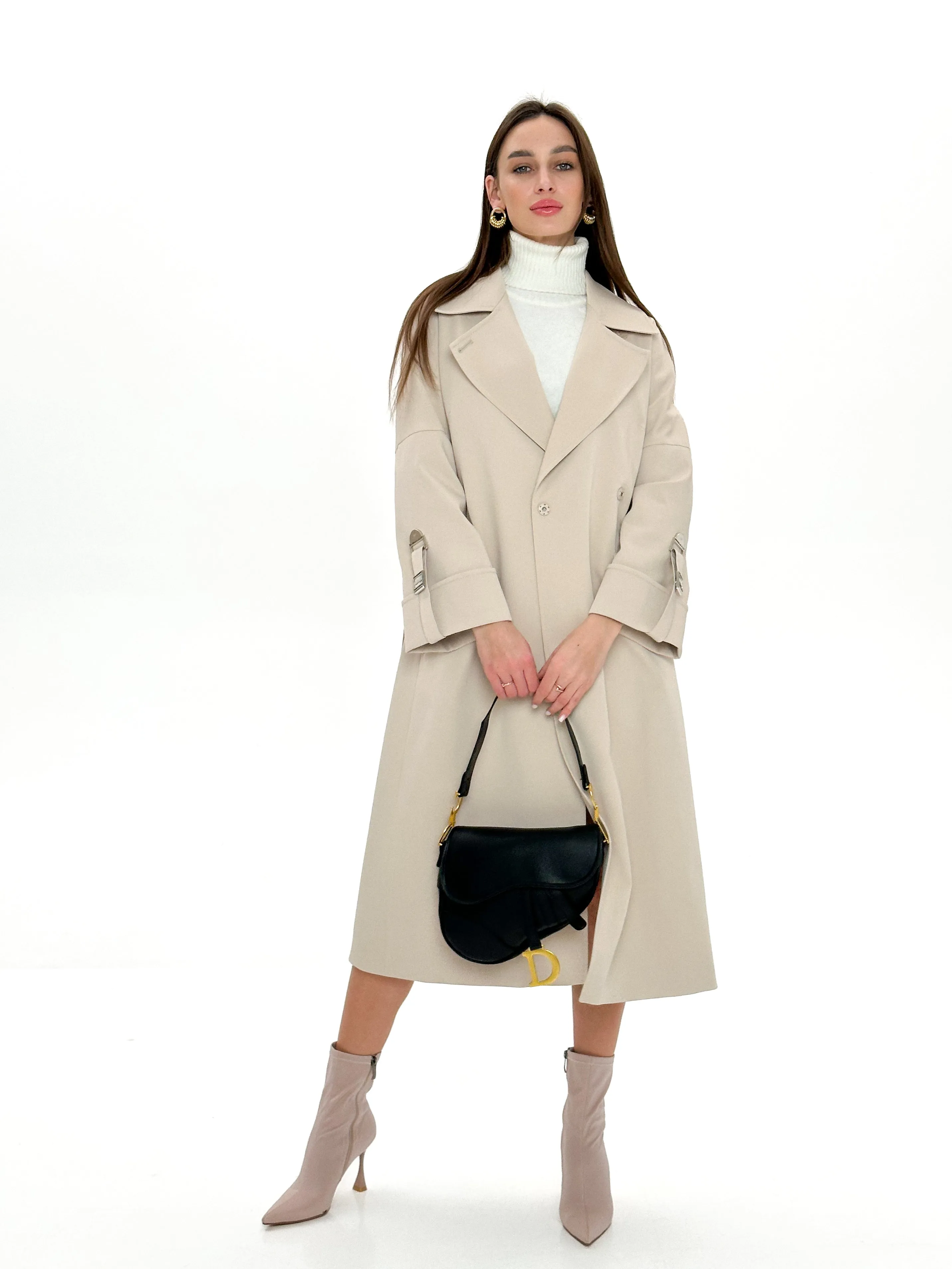 Aire Trench Coat in Beige