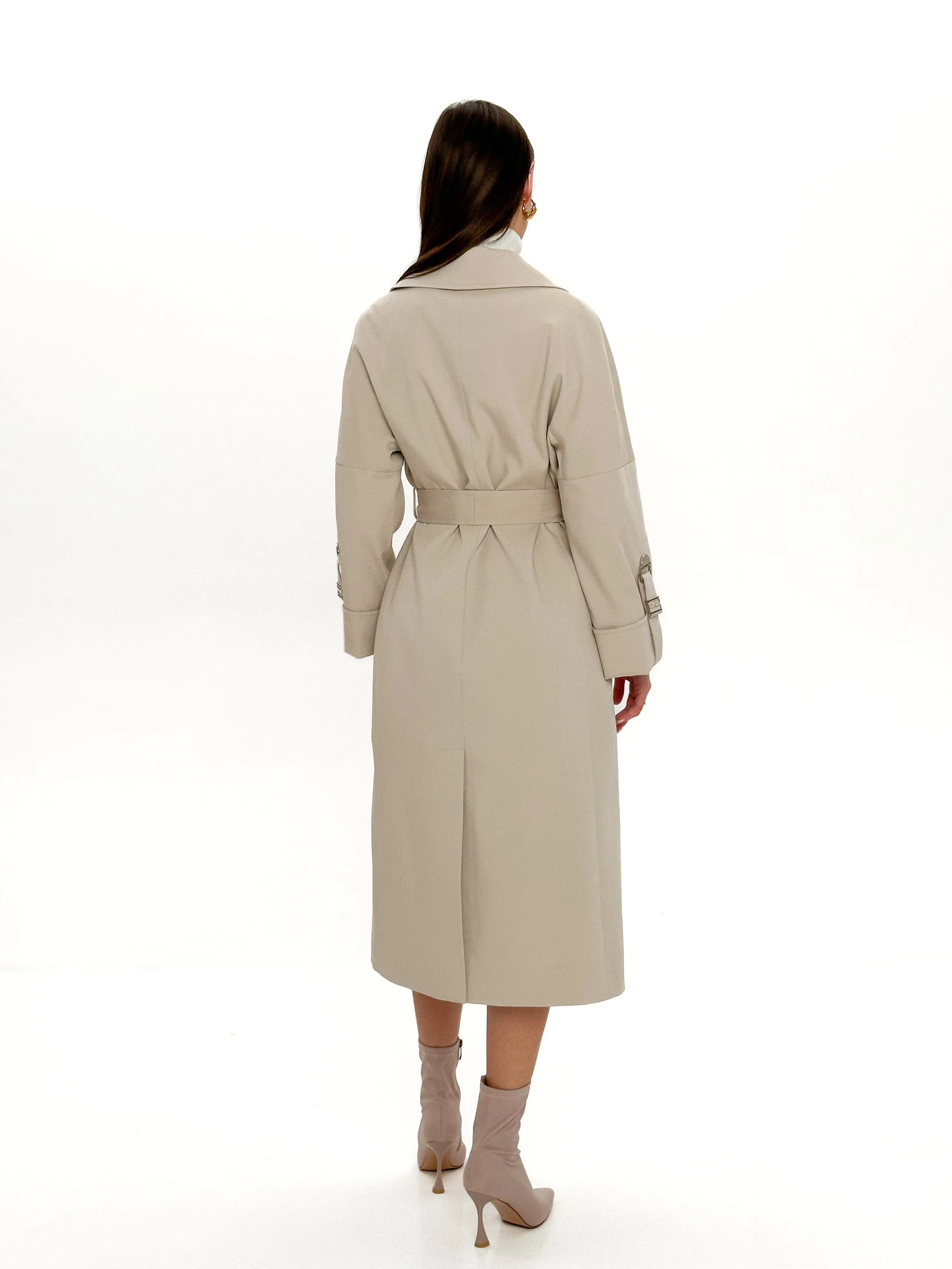 Aire Trench Coat in Beige