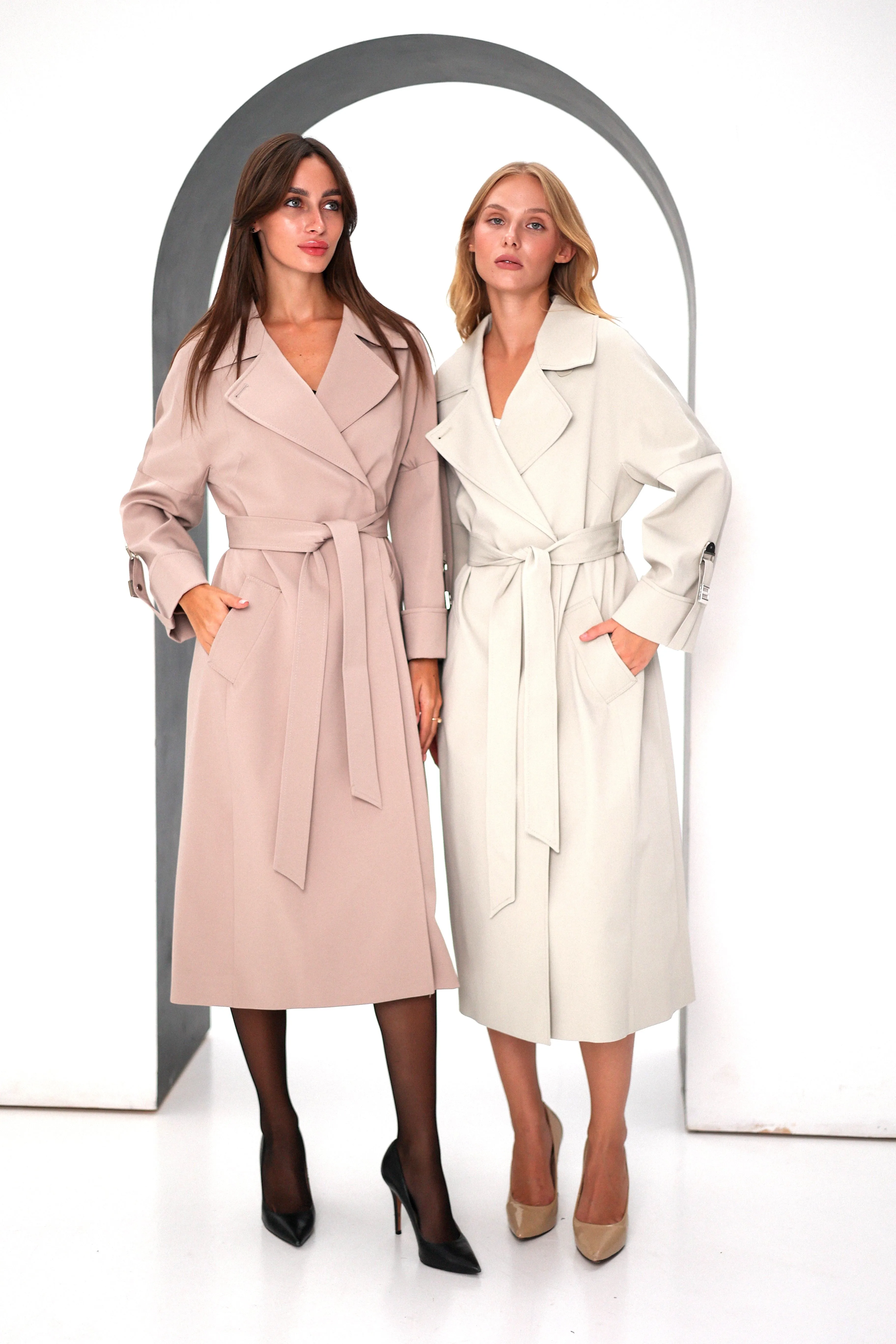 Aire Trench Coat in Dove