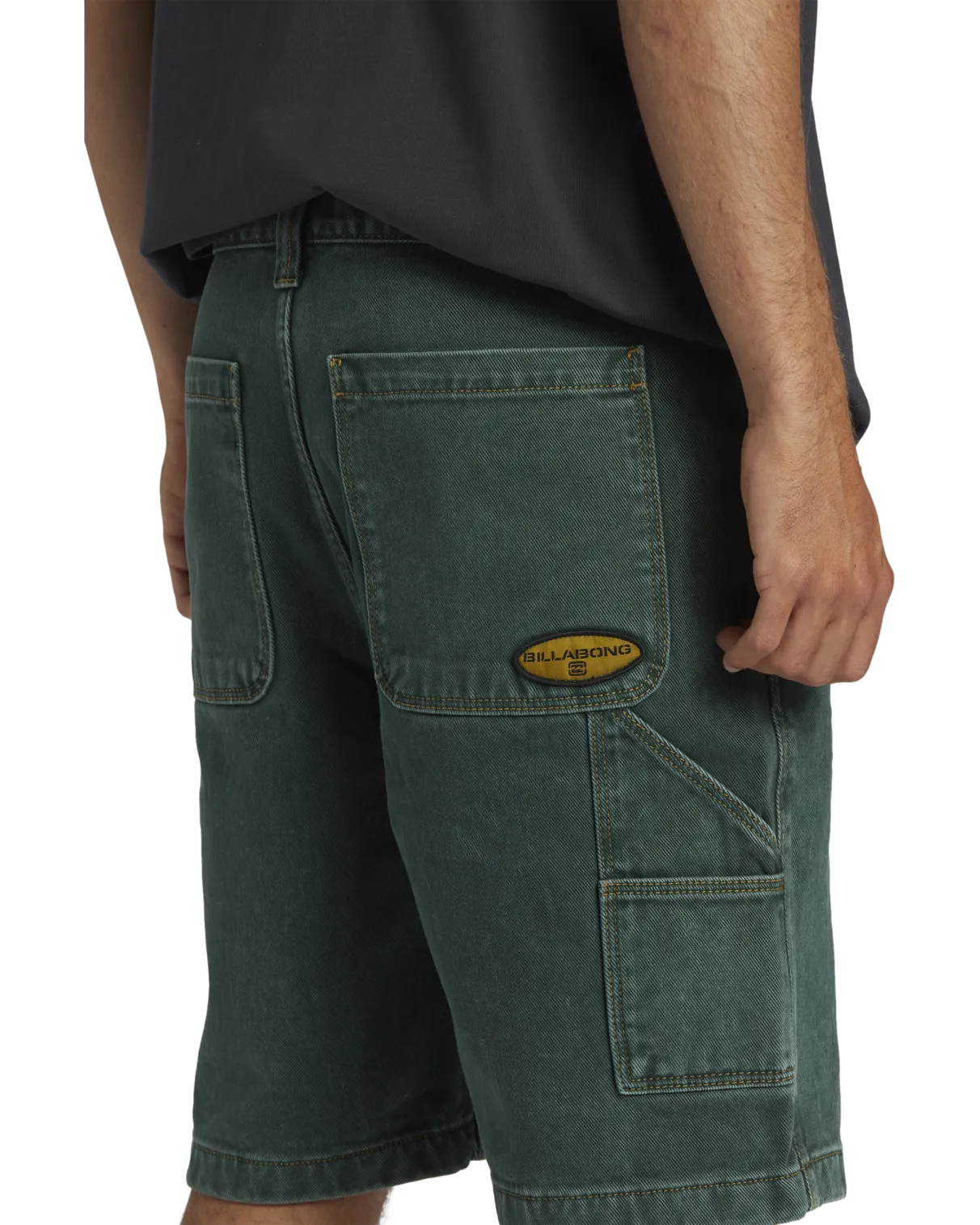 Bad Dog Workwear Walkshorts in Green Overdye