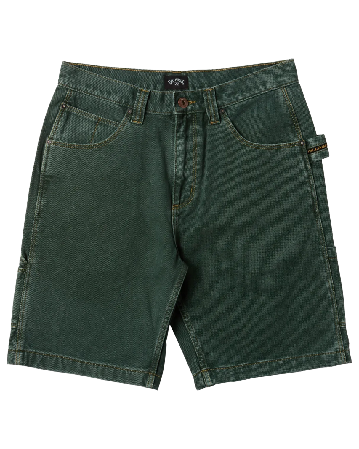 Bad Dog Workwear Walkshorts in Green Overdye