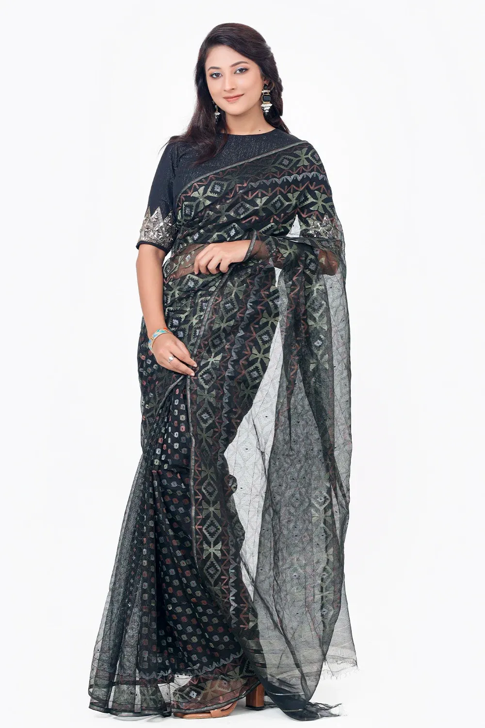 Belwari Jamdani Saree