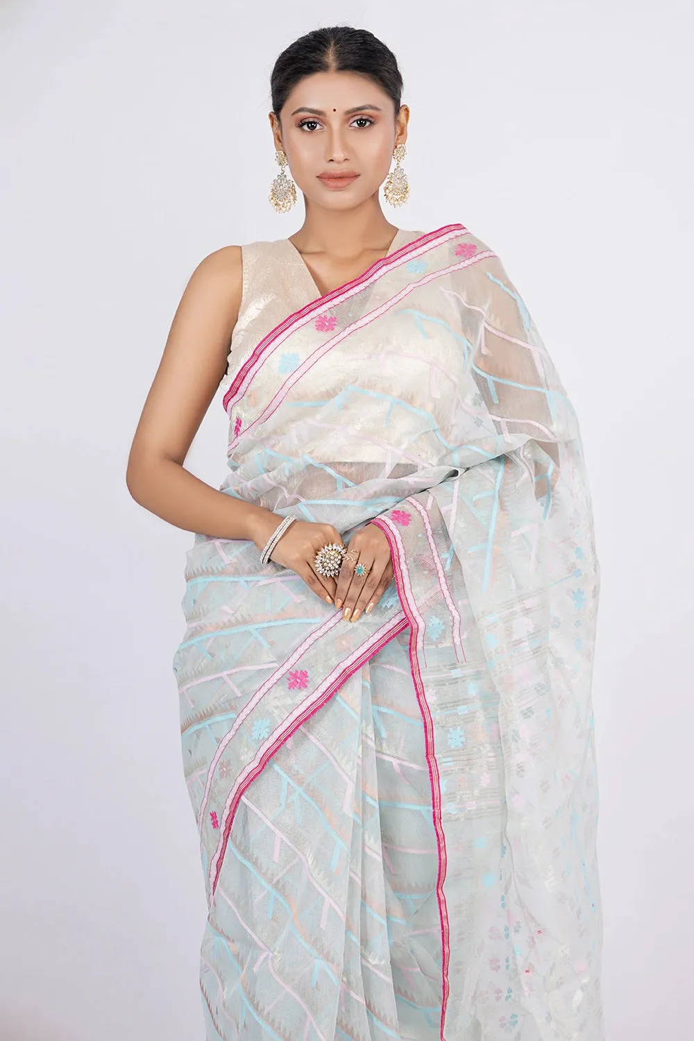 Belwari Jamdani Saree