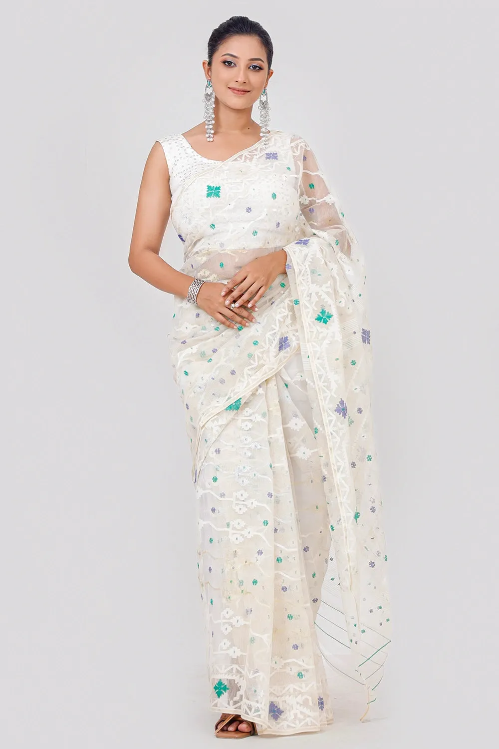 Belwari Jamdani Saree