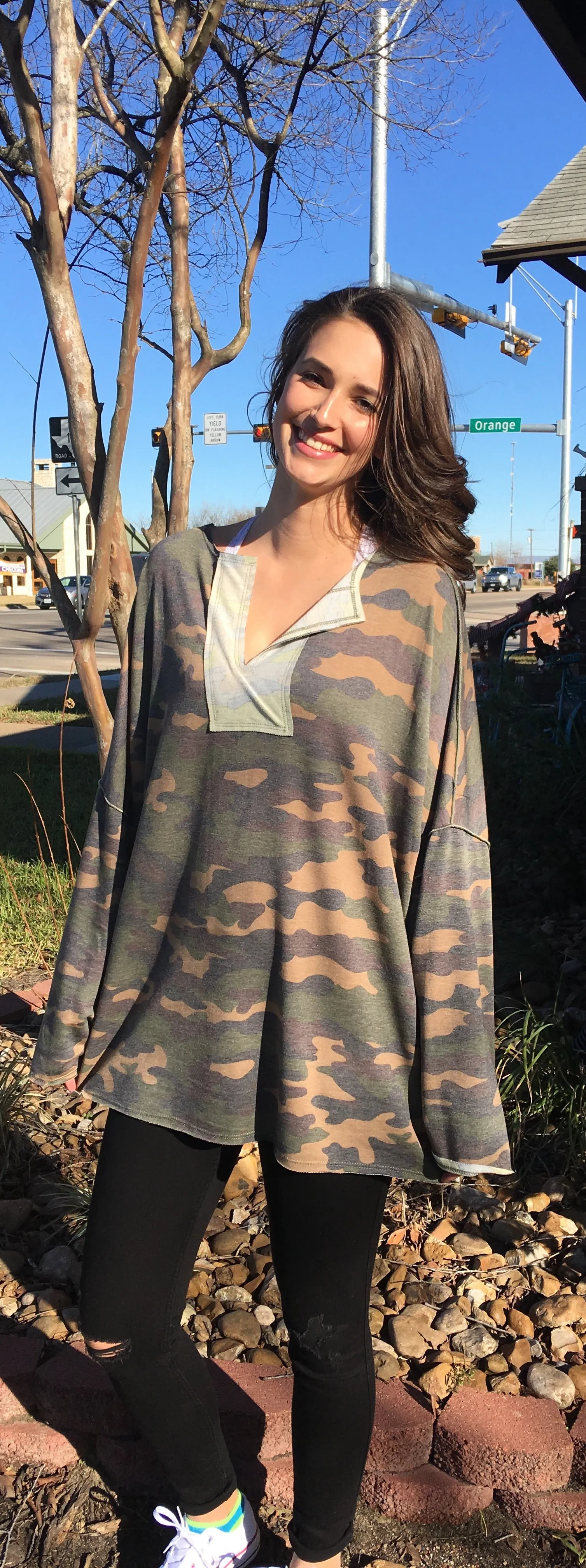 Camo Long Sleeve Tunic