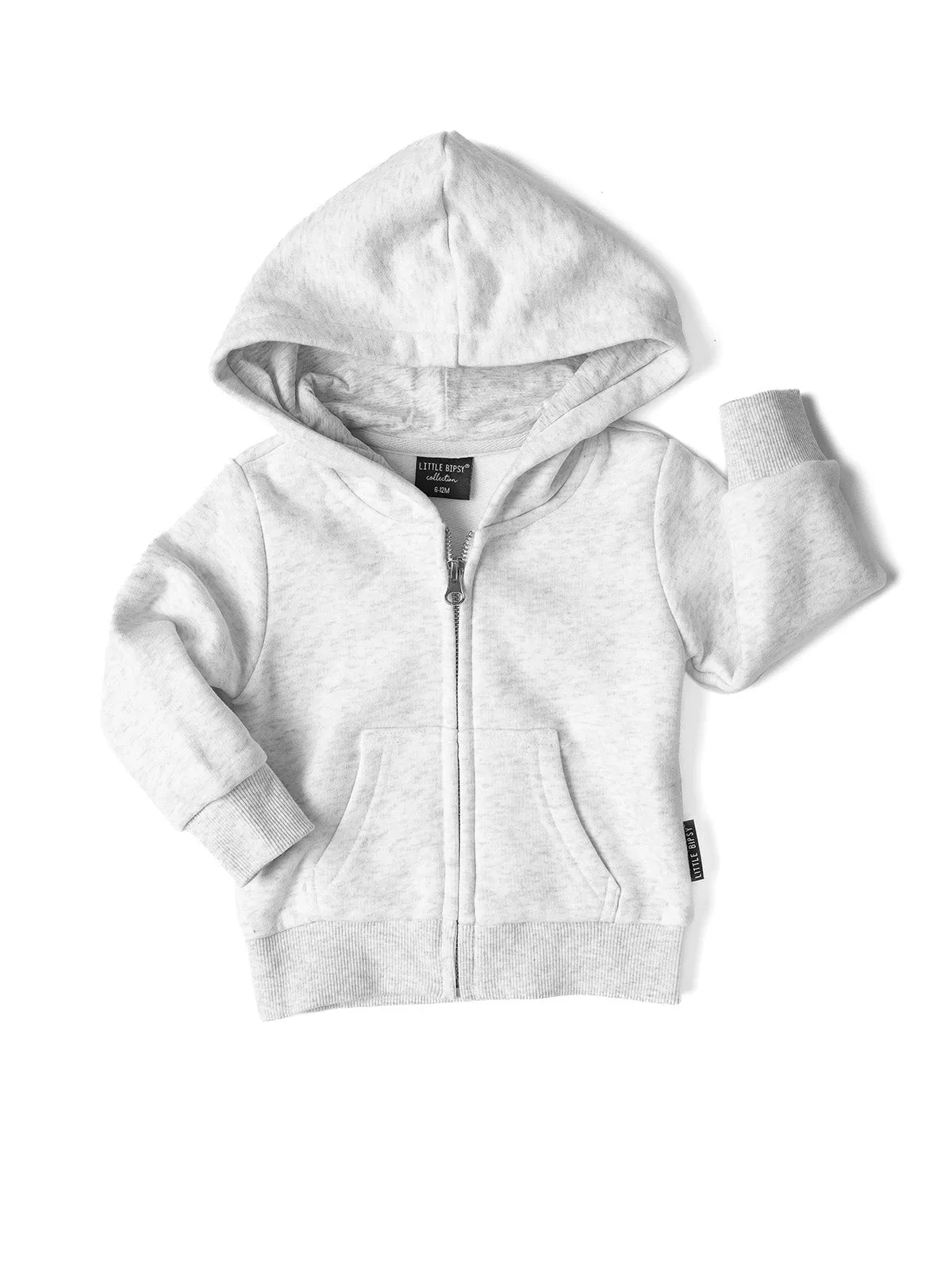 Classic Zip Hoodie - Light Heather Grey