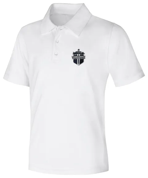 CR Pique Polo White Short Sleeve