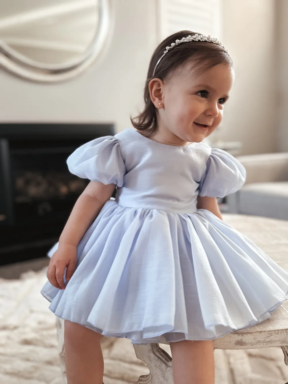 Delia Light Blue Baby Dress