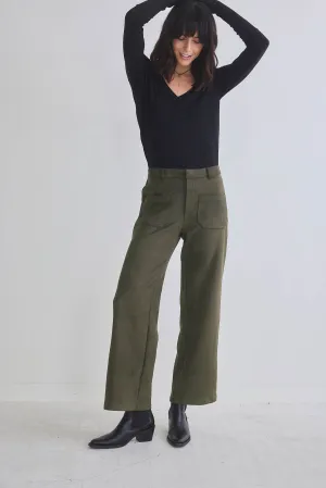 Finesse Microsuede Wide Leg Pants