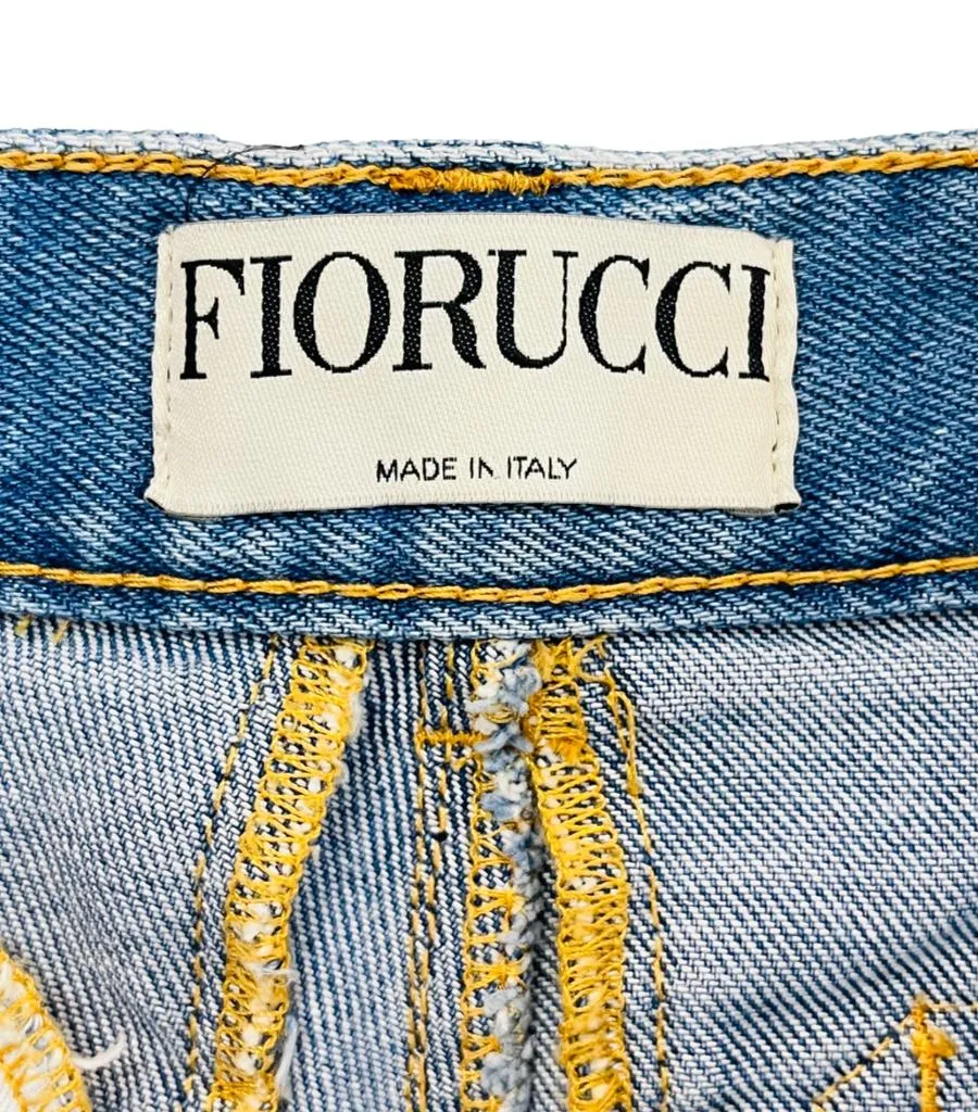 Fiorucci Angels Patch High Rise Denim Shorts. Size 23