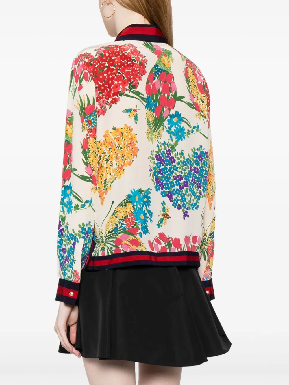 Floral Print Silk Blouse