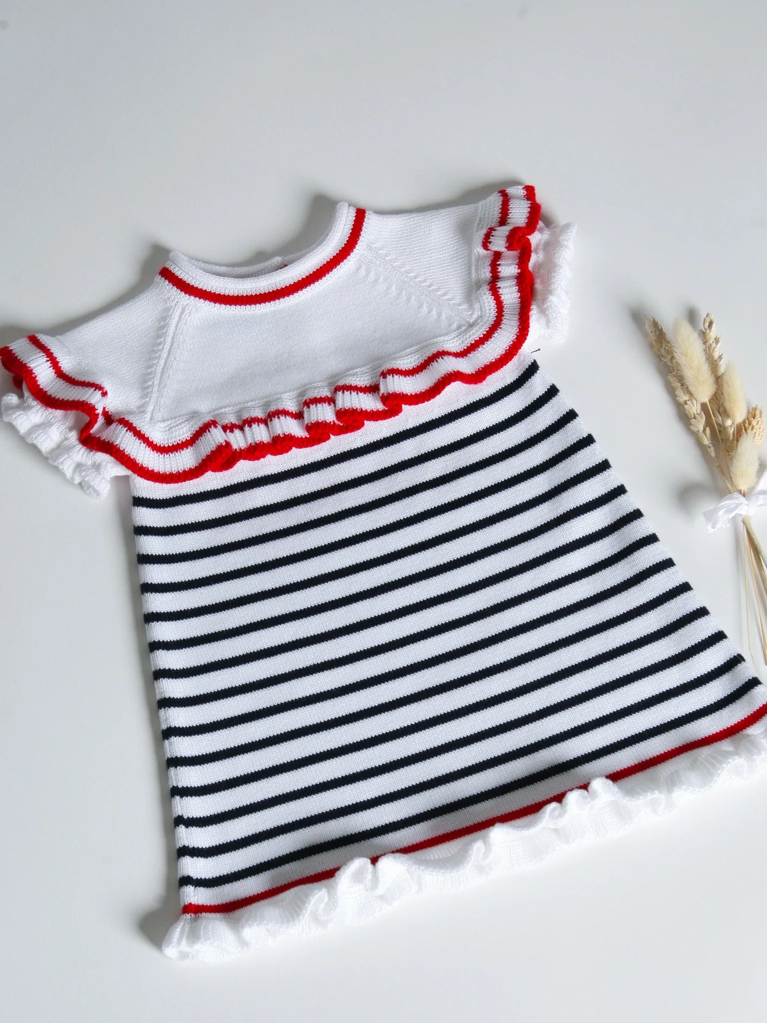 Granlei nautical stripe knitted dress