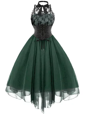 Halloween Gothic Steampunk Lace Dress