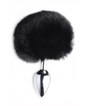 Hey There Hop Stuff Bunny Tail Butt Plug in Black