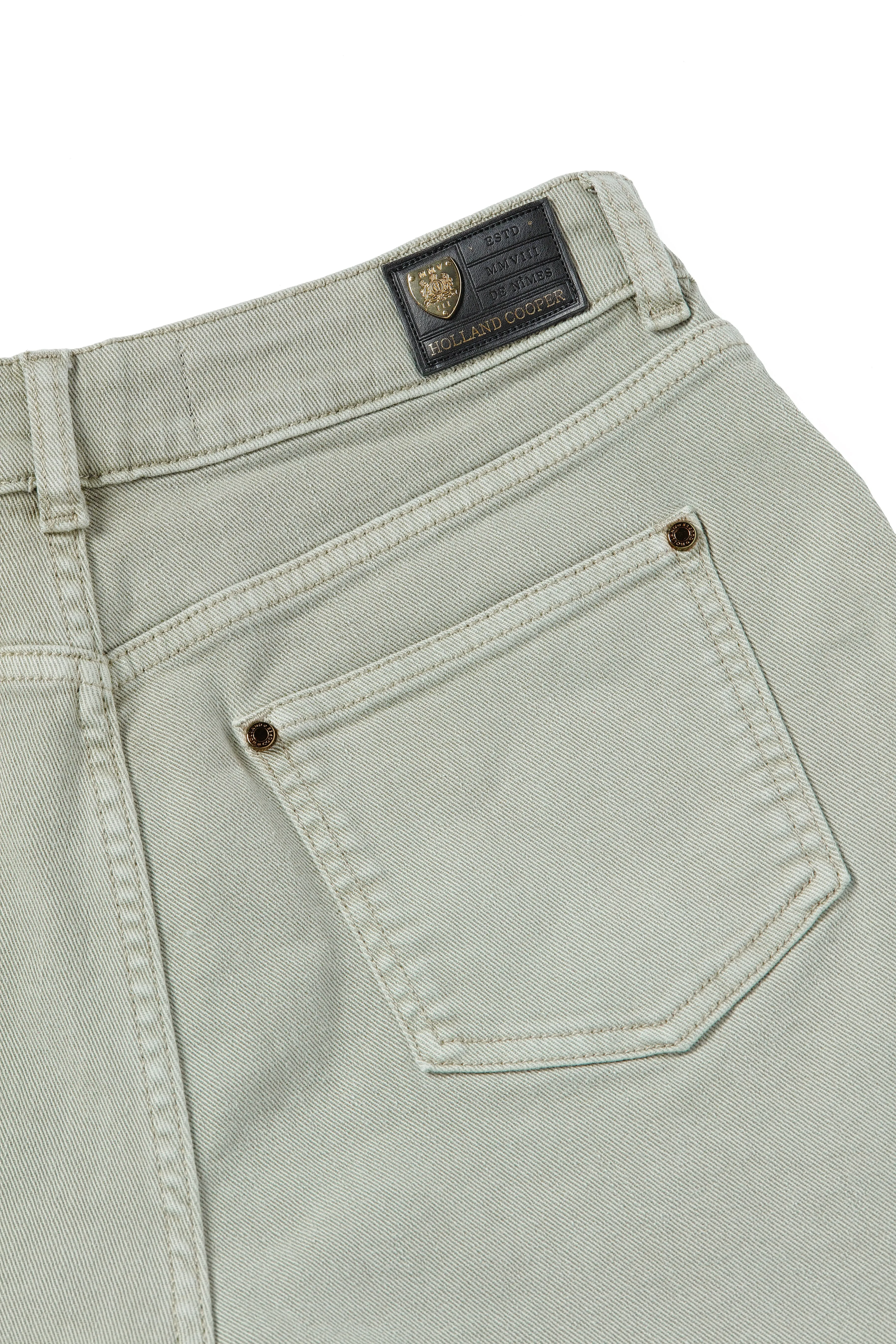 High Rise Denim Short (Sage)