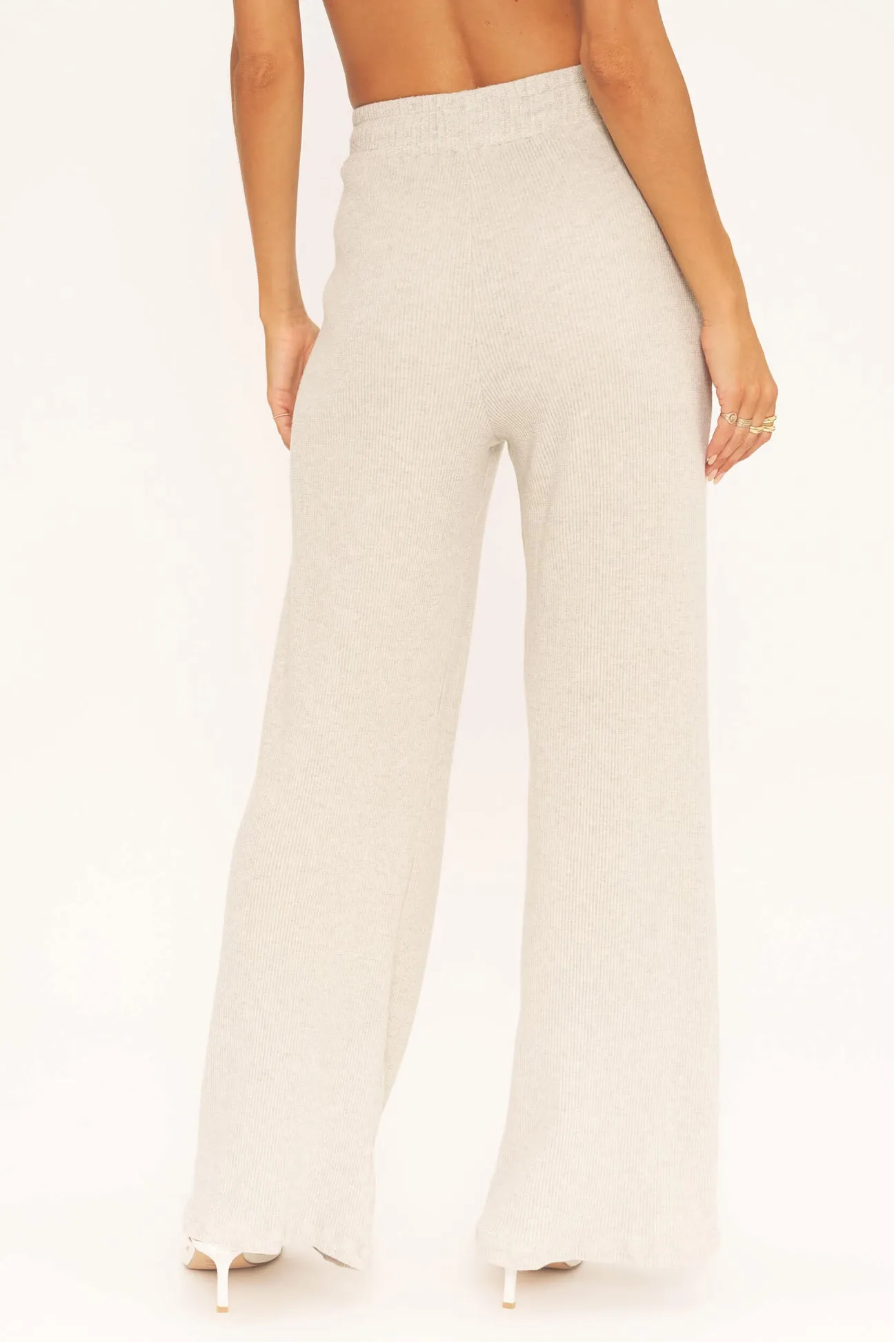 JOANNA RIB WIDE LEG PANT