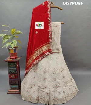 KcPc Pure upada silk lehenga with Gaji silk Dupatta Zardoji Gotapatti Work Lehenga Set ,BTU