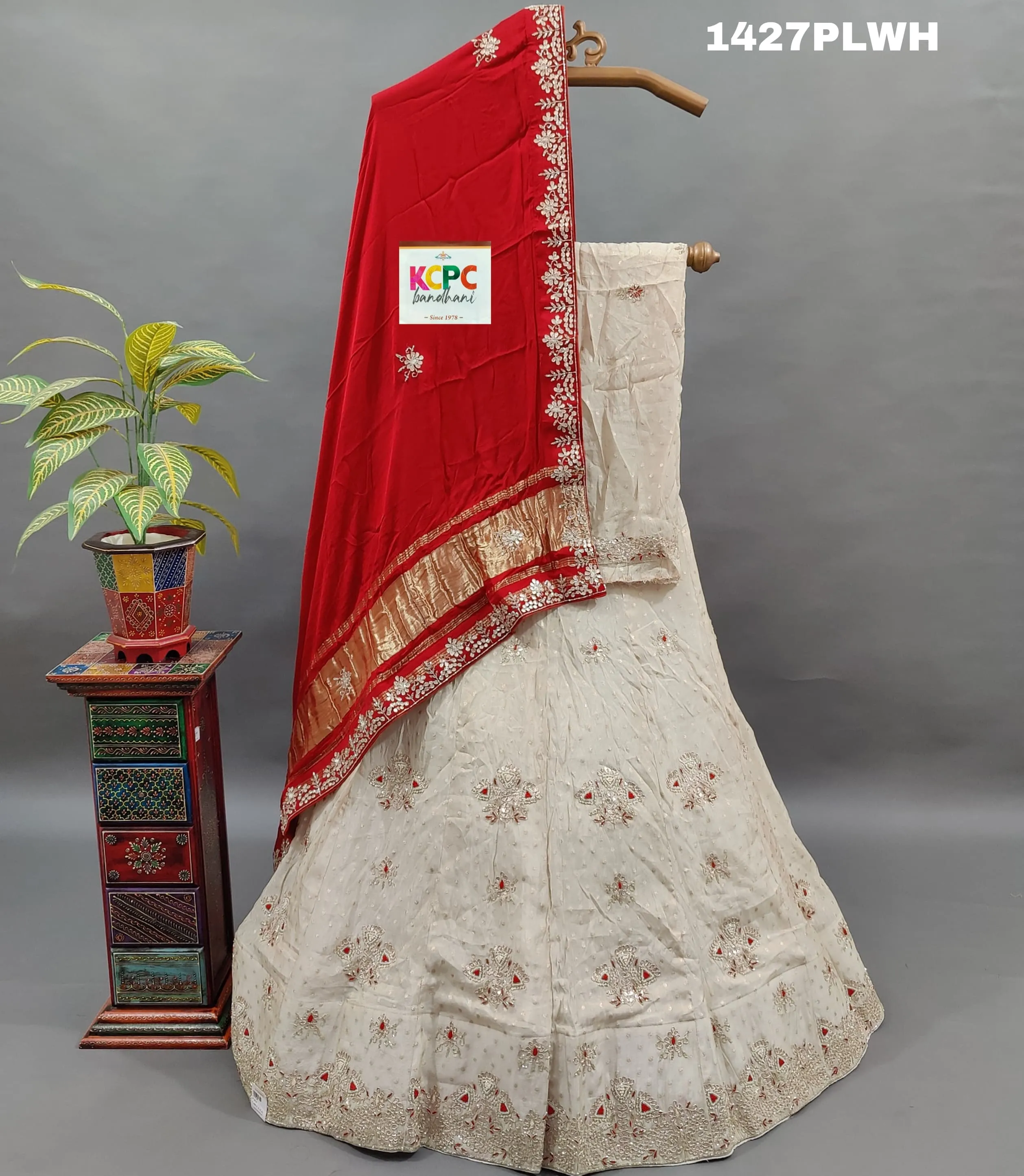 KcPc Pure upada silk lehenga with Gaji silk Dupatta Zardoji Gotapatti Work Lehenga Set ,BTU