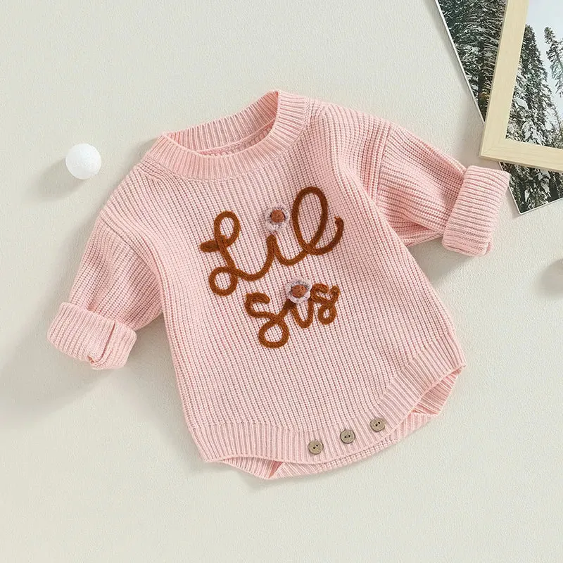 Lil Sis Embroidery Romper