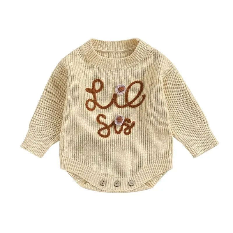 Lil Sis Embroidery Romper