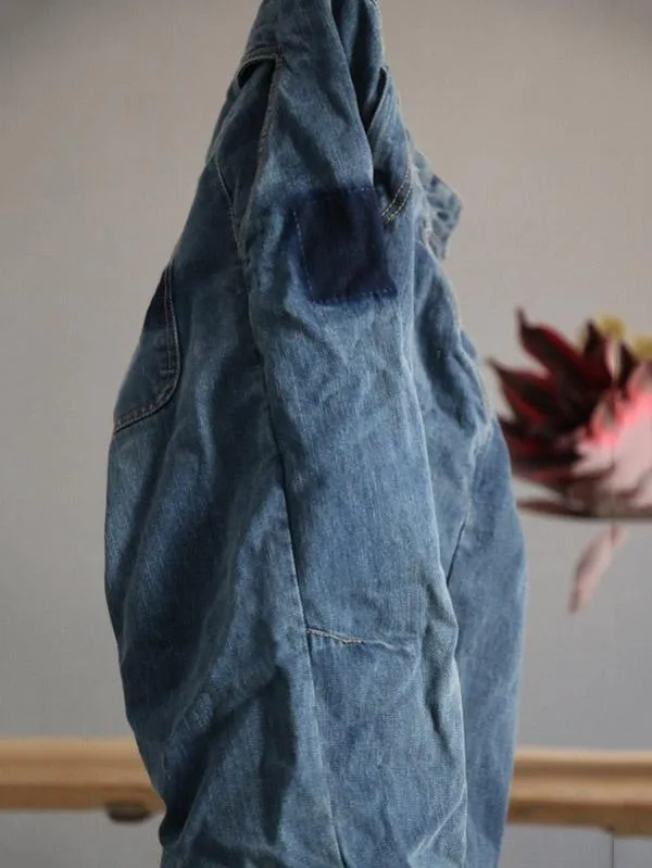 Loose Vintage Faded Ruffled Jean Pants