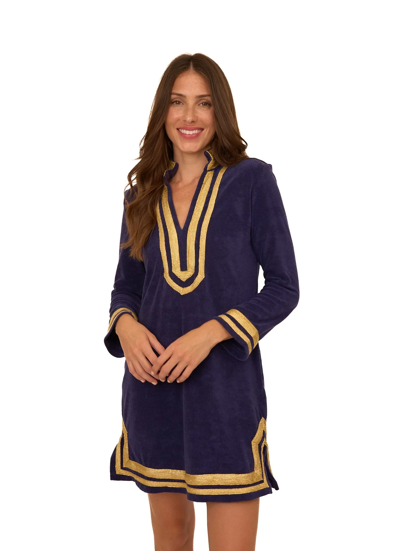 Navy/Gold Terry Tunic