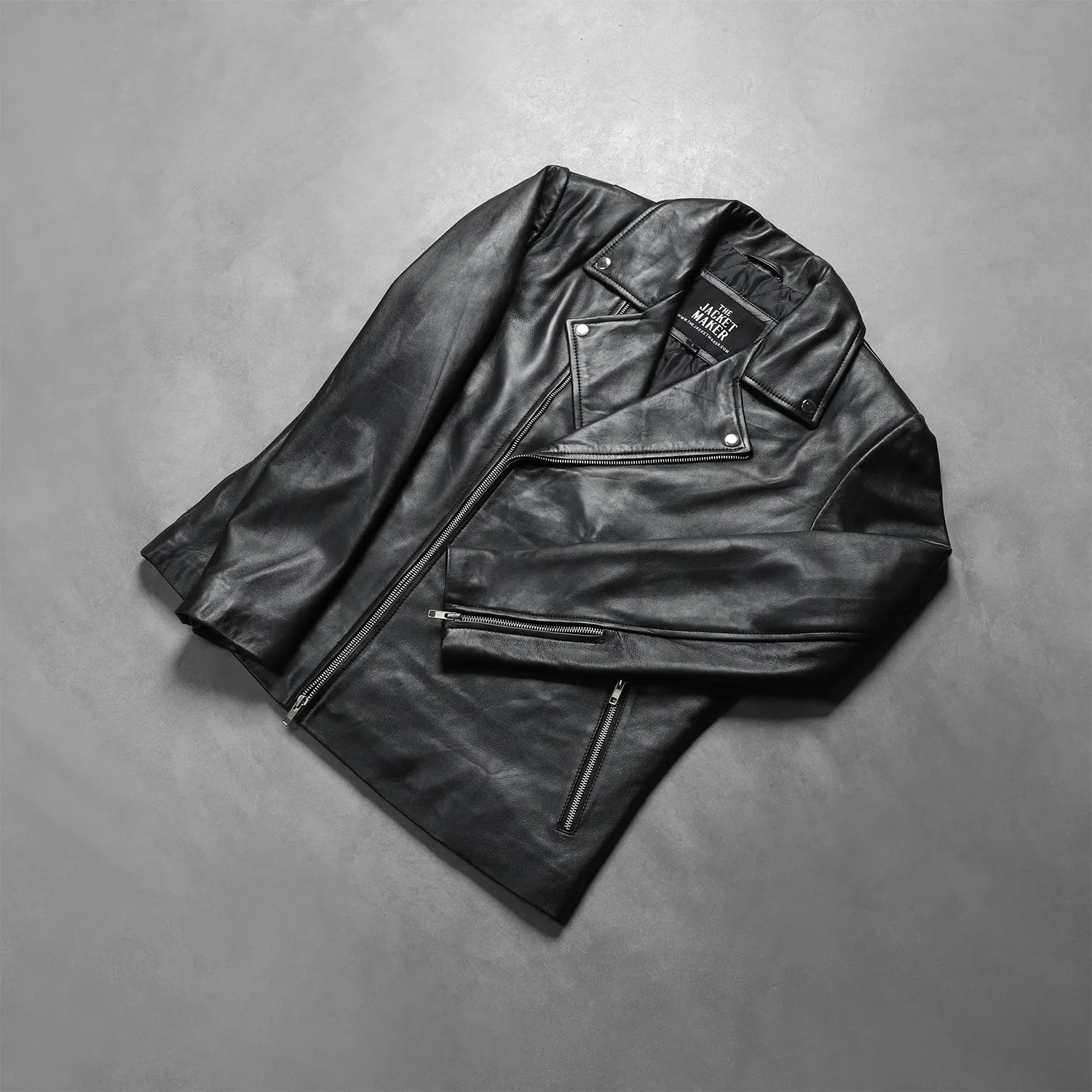 Noah Black Leather Biker Jacket