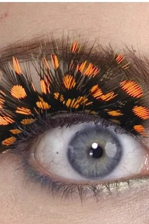 Orange Spotted Eyelashes