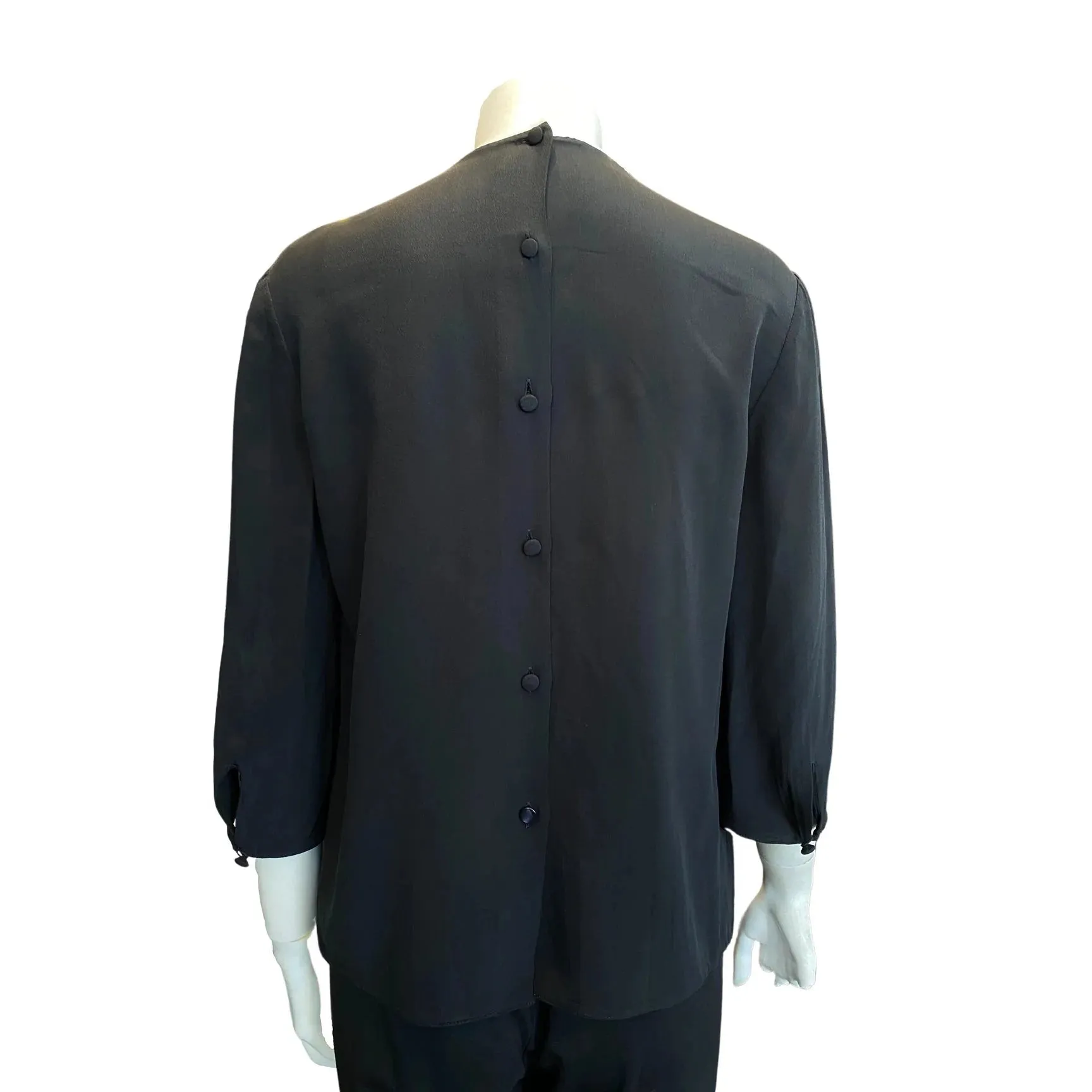 PRADA Silk Back Button Blouse | XS - IT 38 - US 2