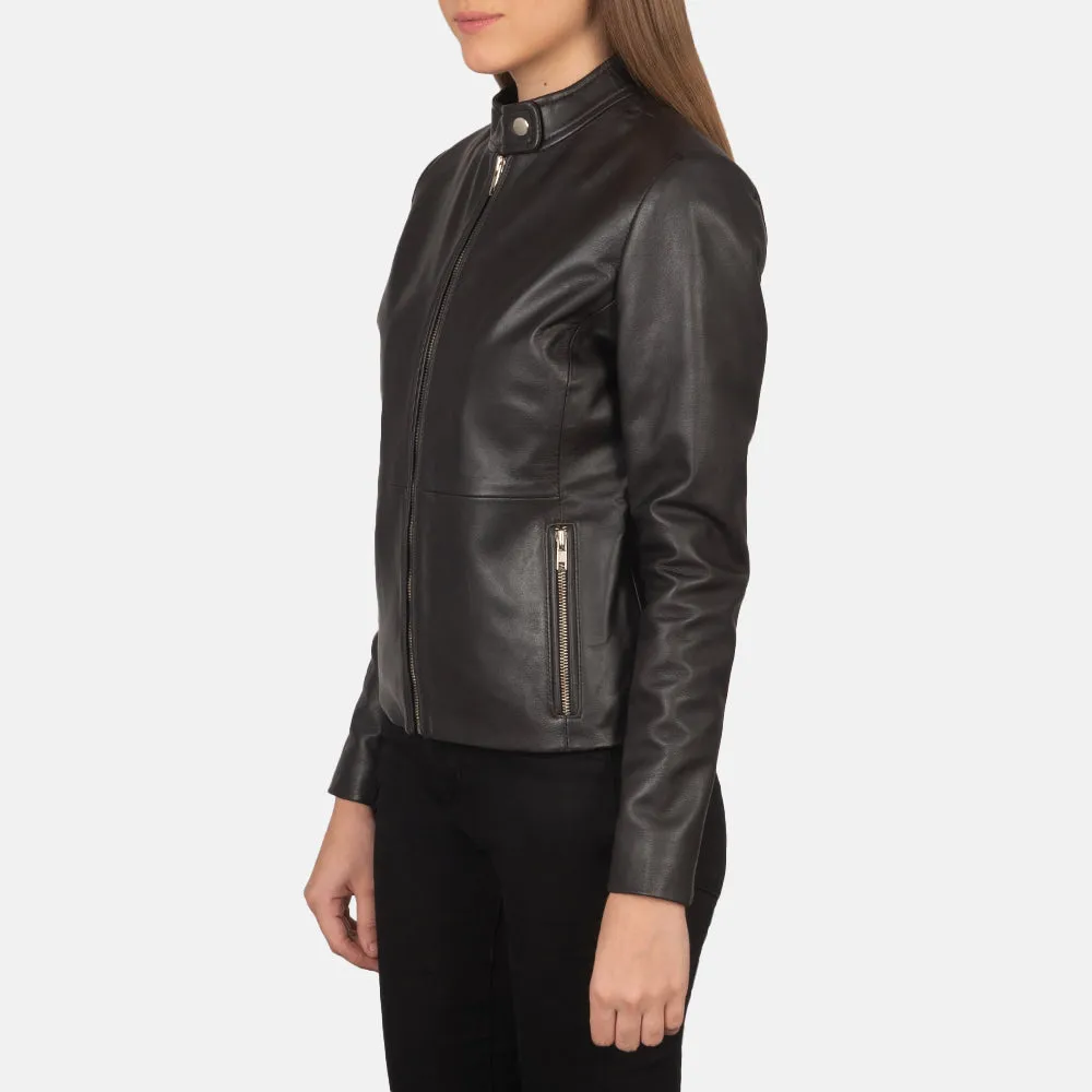 Rave Brown Leather Biker Jacket