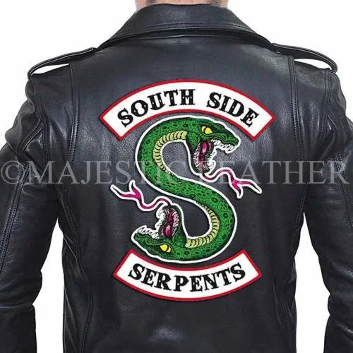 Riverdale Southside Serpents Gang Mens Black Biker Leather Jacket