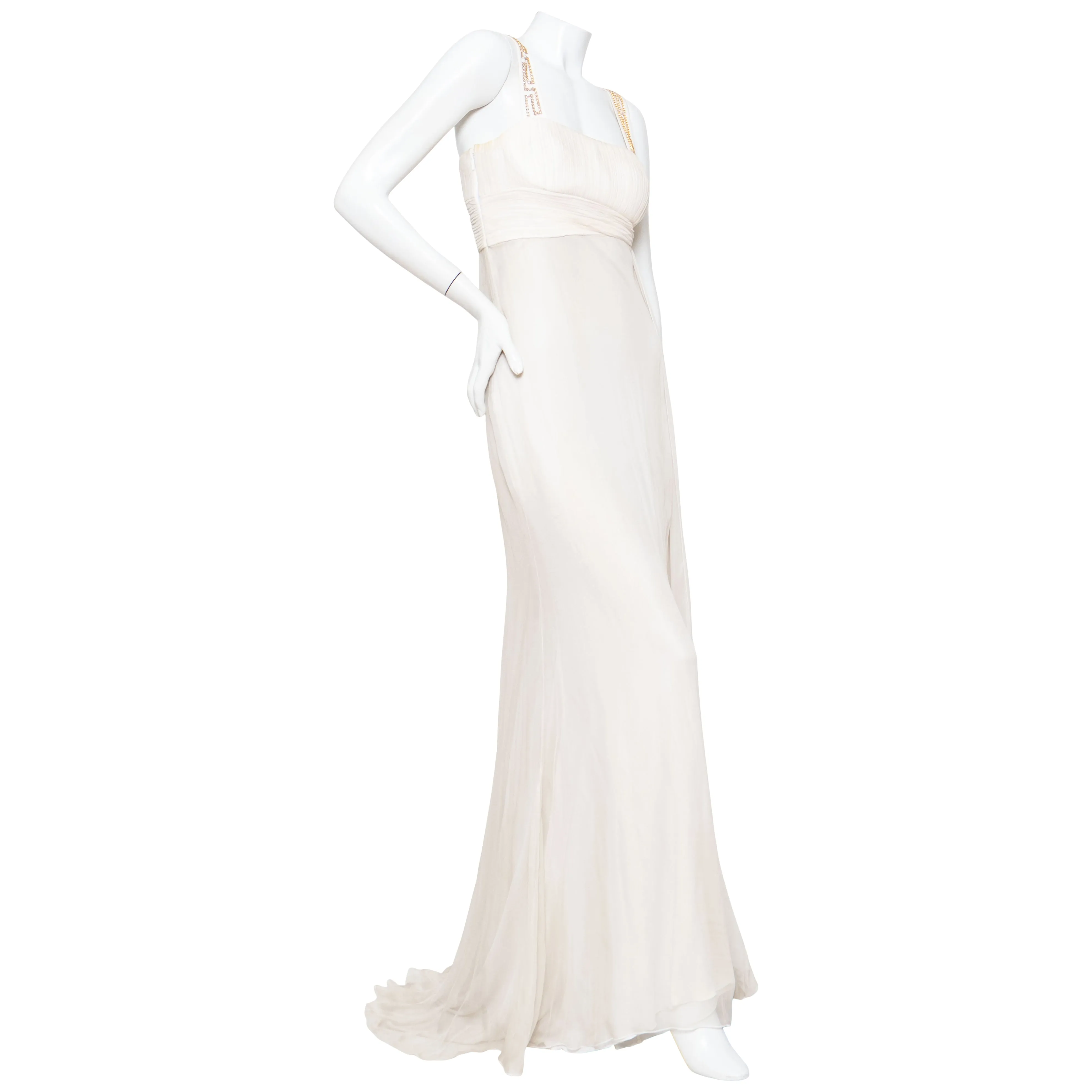 Silk Goddess Crystal Meander Gown