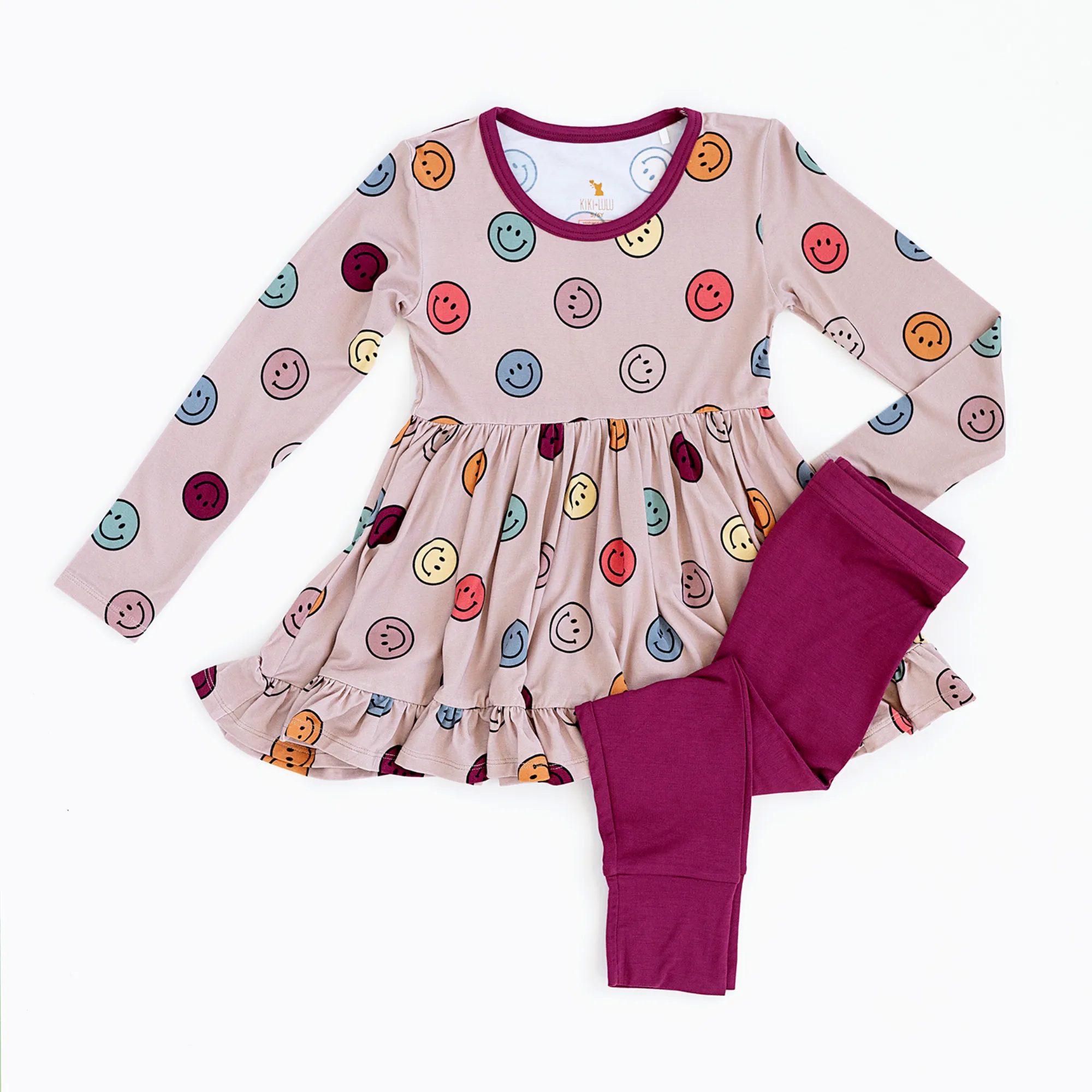 Smiley and I Know It Toddler/ Big Kid Peplum Set