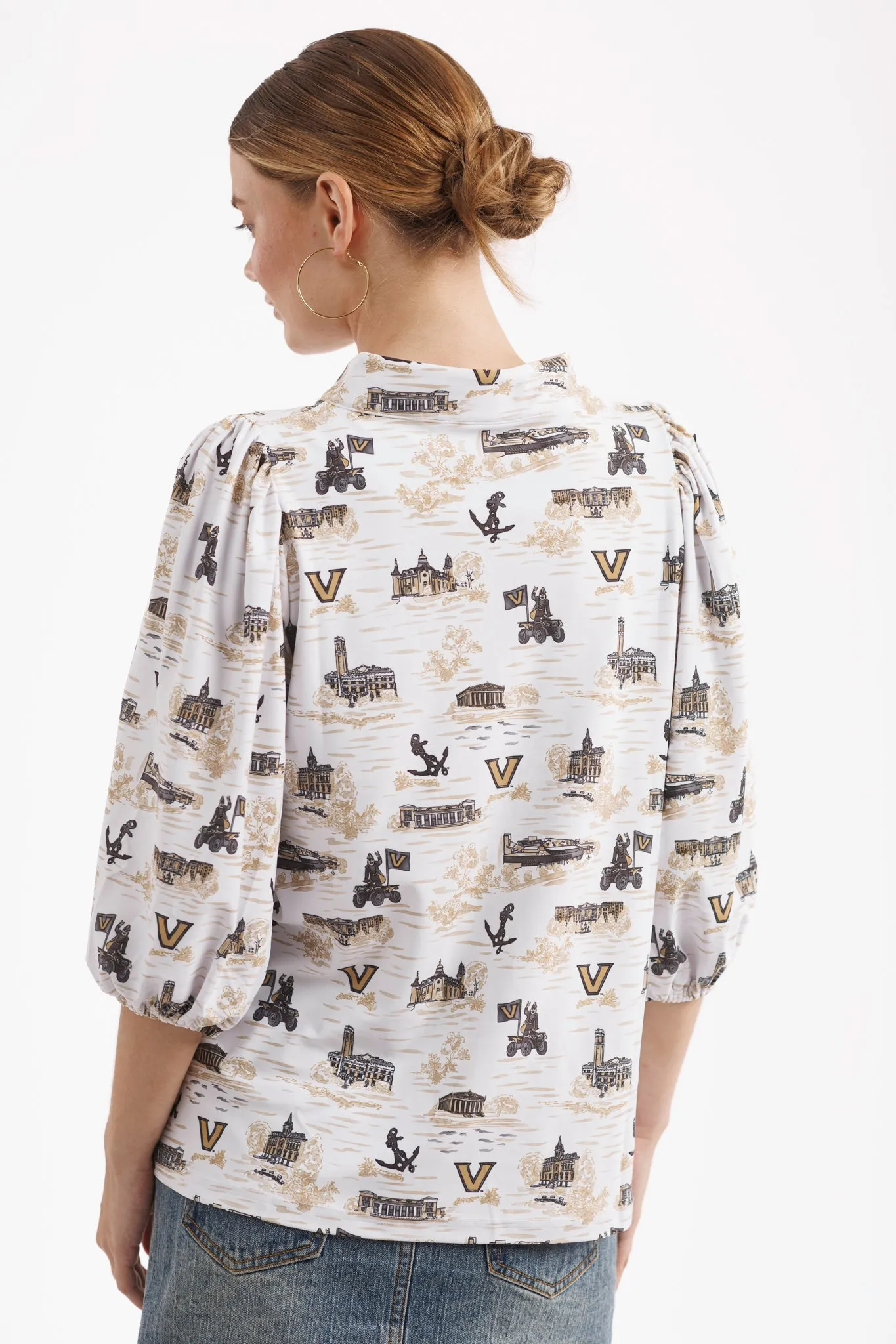 Tailgate Collection Eliza Top - Vanderbilt Toile