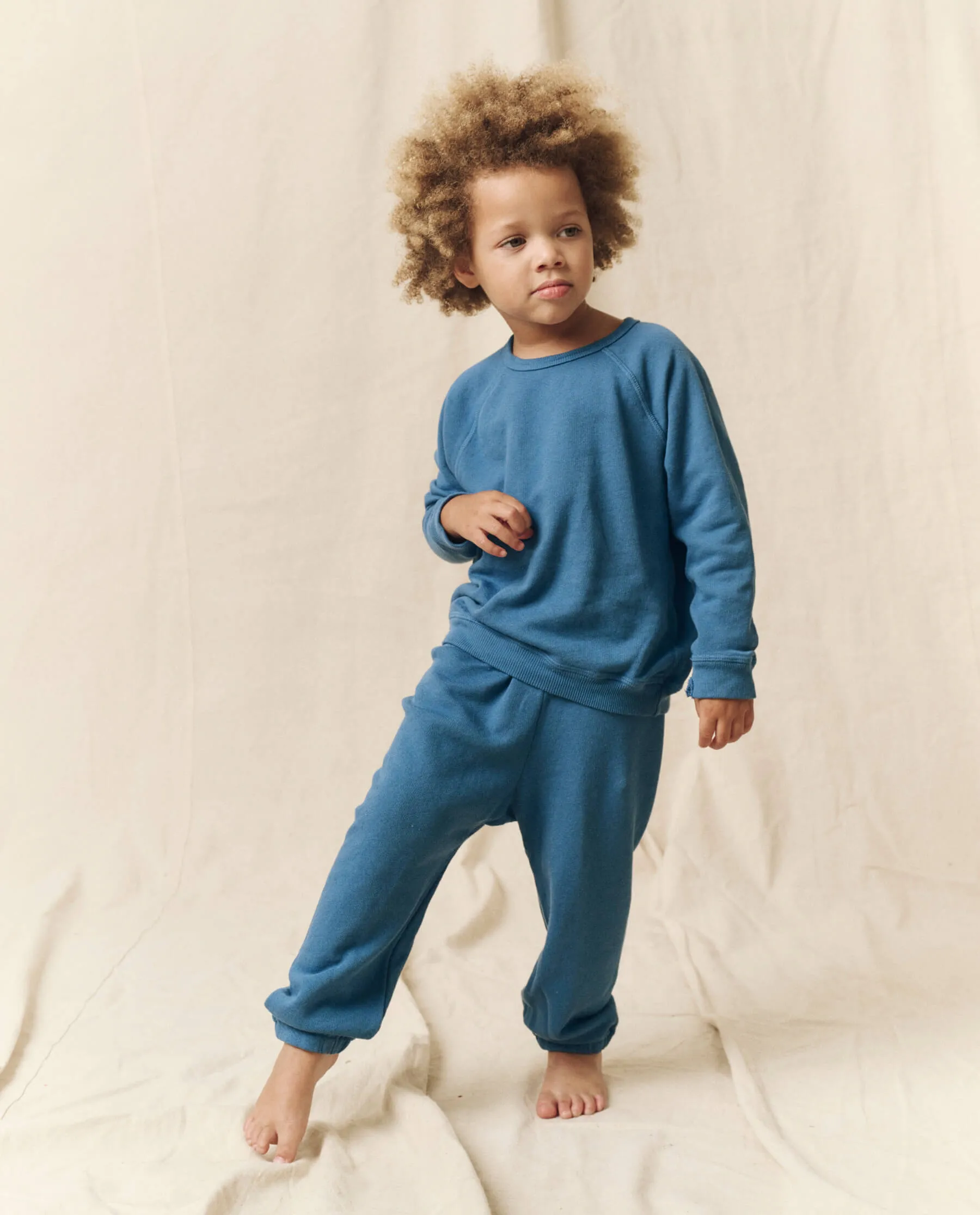 The Little Stadium Sweatpant. Solid -- Glacier Blue