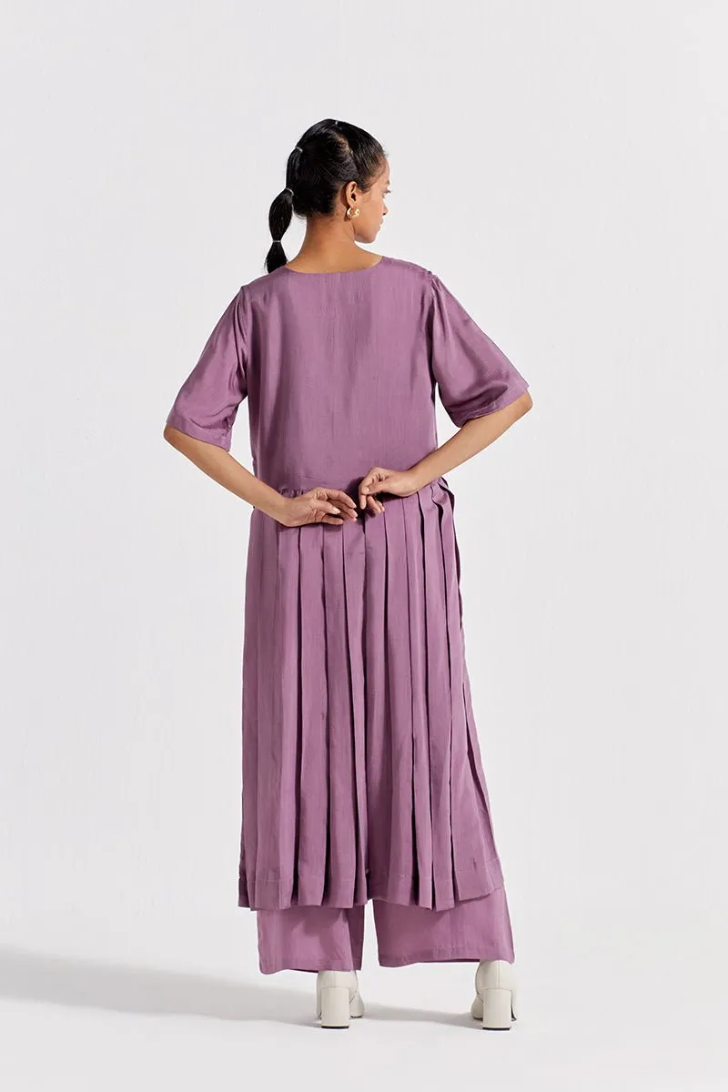 Waist Pleat Tunic - Lilac