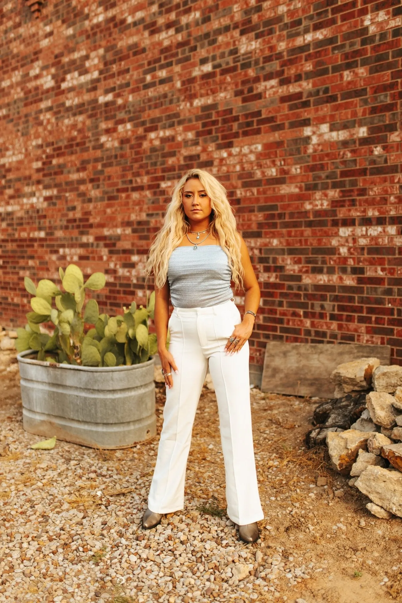 White Vegas Wide Leg Pants