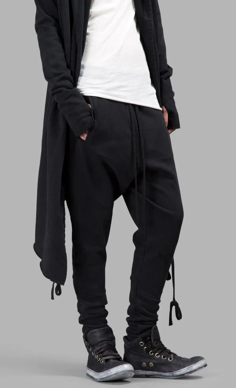 WOMEN’S BLACK TROUSERS Loose Casual Low Crotch Harem Pants