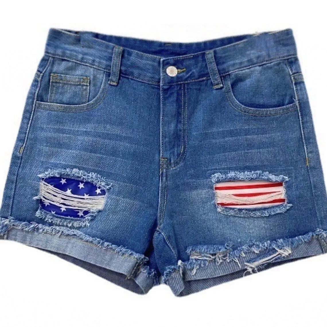 Women's Jeans Shorts Independence Day Denim